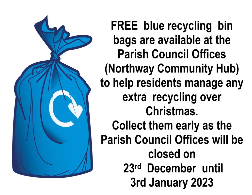 northway parish council blue bag poster 2023